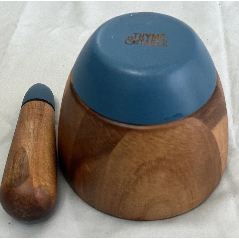 Thyme & Table Acacia Wood Mortar & Pestle